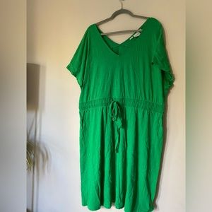 Green Junarose Boxy Dress with Tie Size XXL